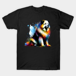 Romanian Mioritic Shepherd Dog in Artistic Splash Style T-Shirt